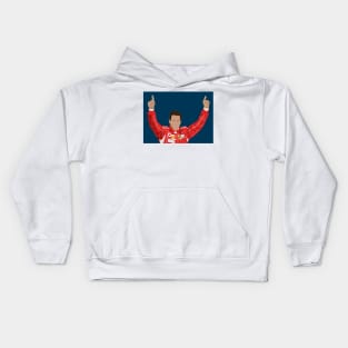 Michael Schumacher celebrating victory Kids Hoodie